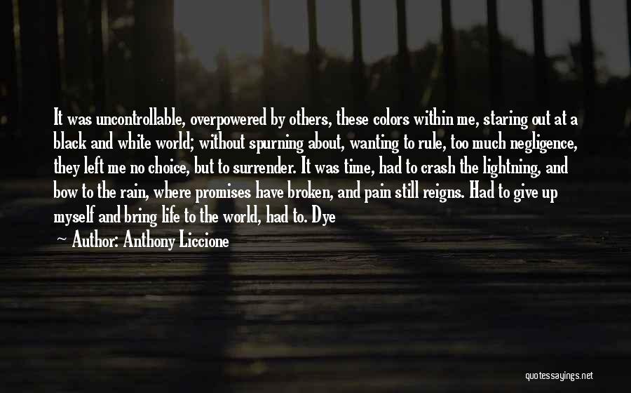 Wanting To Give Up Quotes By Anthony Liccione