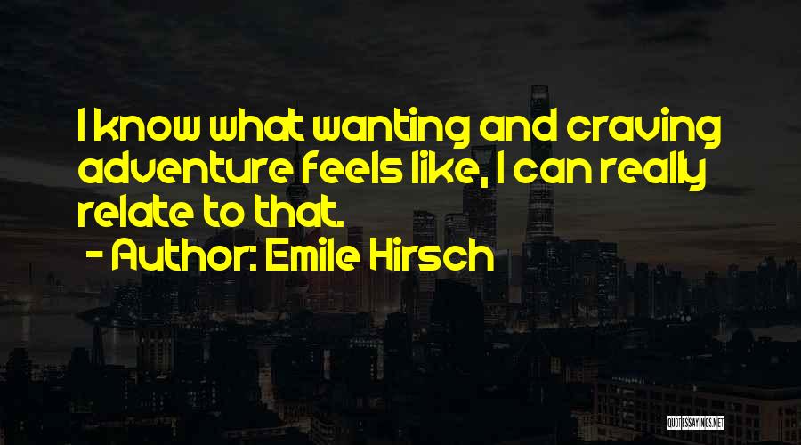 Wanting To Know How Someone Feels Quotes By Emile Hirsch