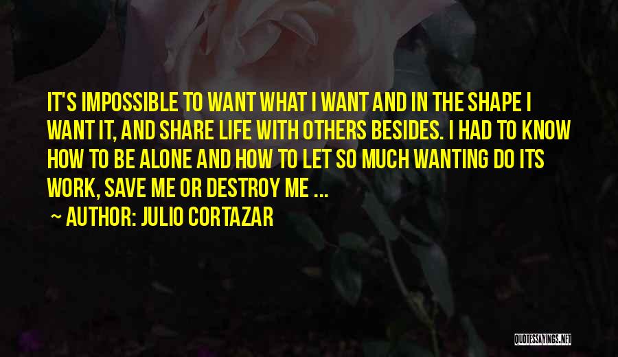 Wanting To Save Someone Quotes By Julio Cortazar