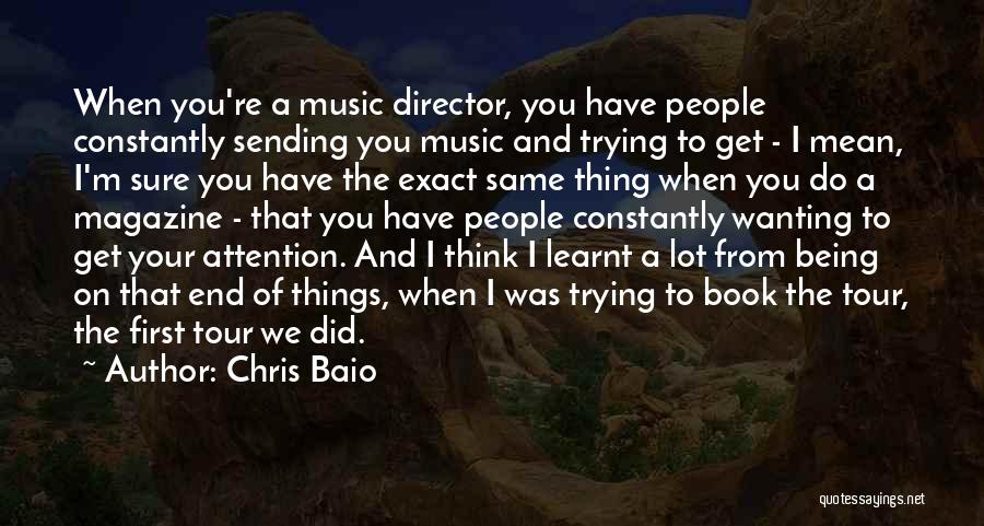 Wanting Too Much Attention Quotes By Chris Baio
