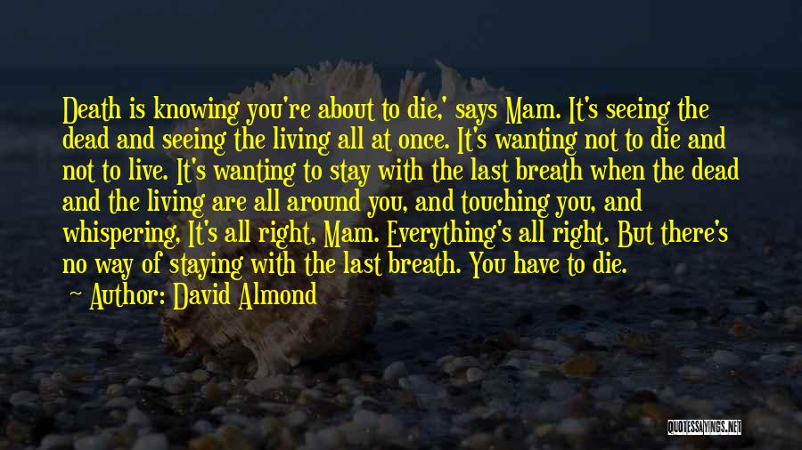 Wanting You To Stay Quotes By David Almond