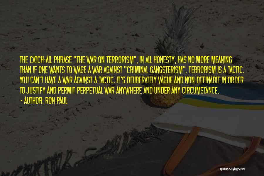 War Against Terrorism Quotes By Ron Paul