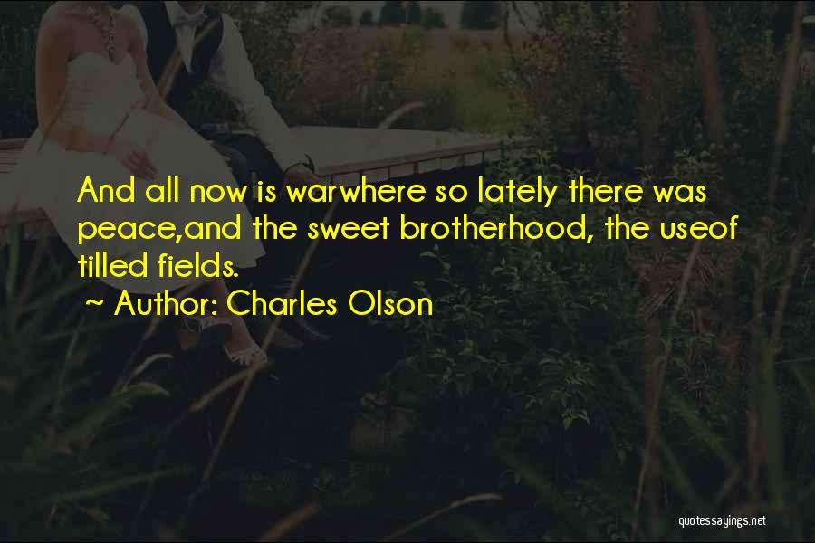 War And Brotherhood Quotes By Charles Olson