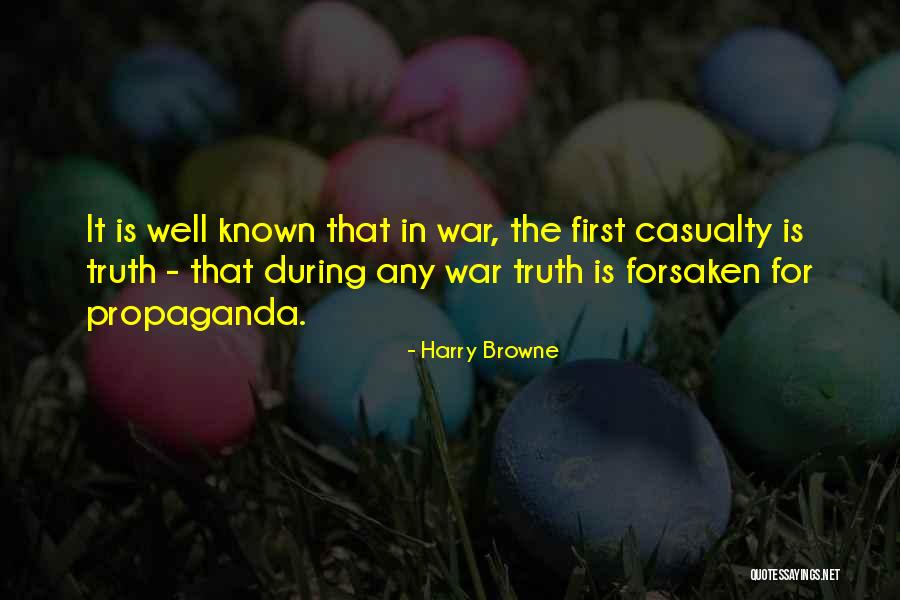 War Casualty Quotes By Harry Browne