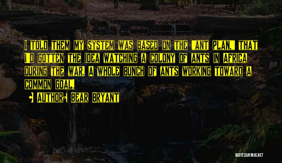 War In Africa Quotes By Bear Bryant