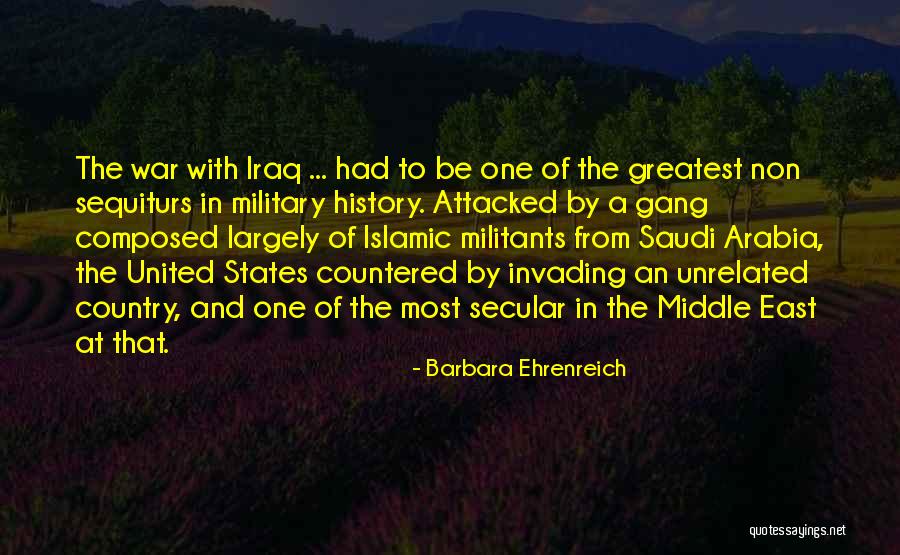 War In Middle East Quotes By Barbara Ehrenreich