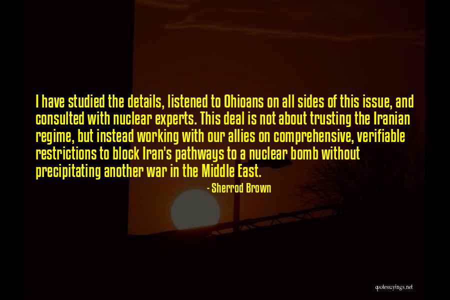 War In Middle East Quotes By Sherrod Brown