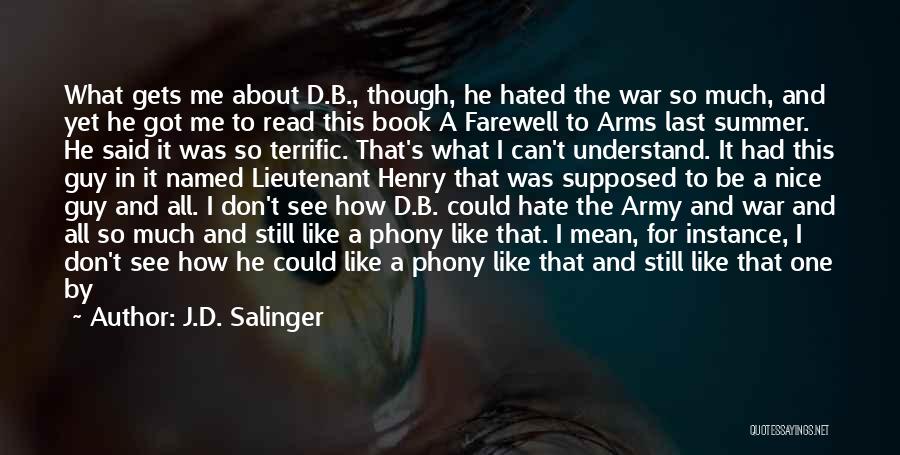 War In The Great Gatsby Quotes By J.D. Salinger