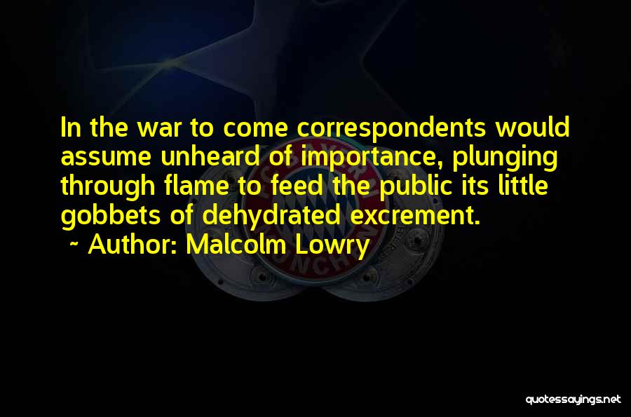 War Journalist Quotes By Malcolm Lowry