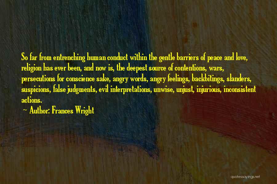 War Peace And Love Quotes By Frances Wright