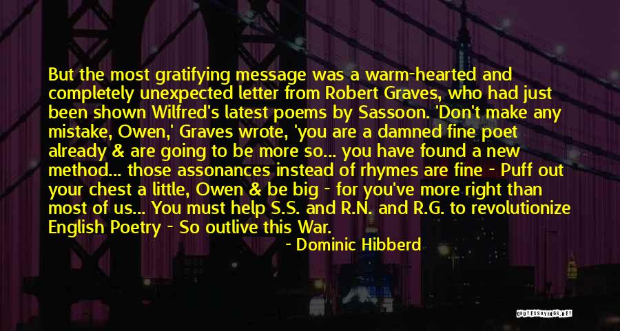 War Poems Quotes By Dominic Hibberd War Poems Quotes By Dominic Hibberd
