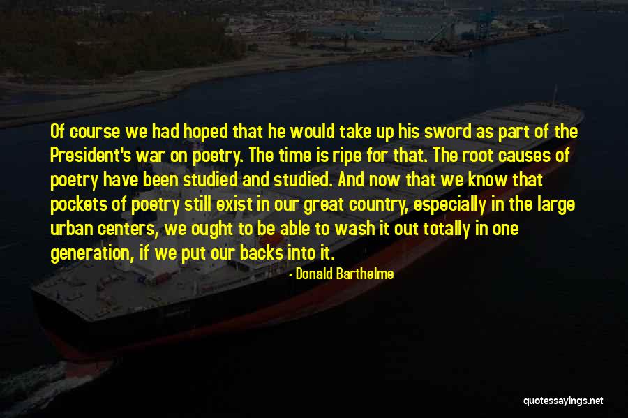 War Poetry Quotes By Donald Barthelme War Poetry Quotes By Donald Barthelme