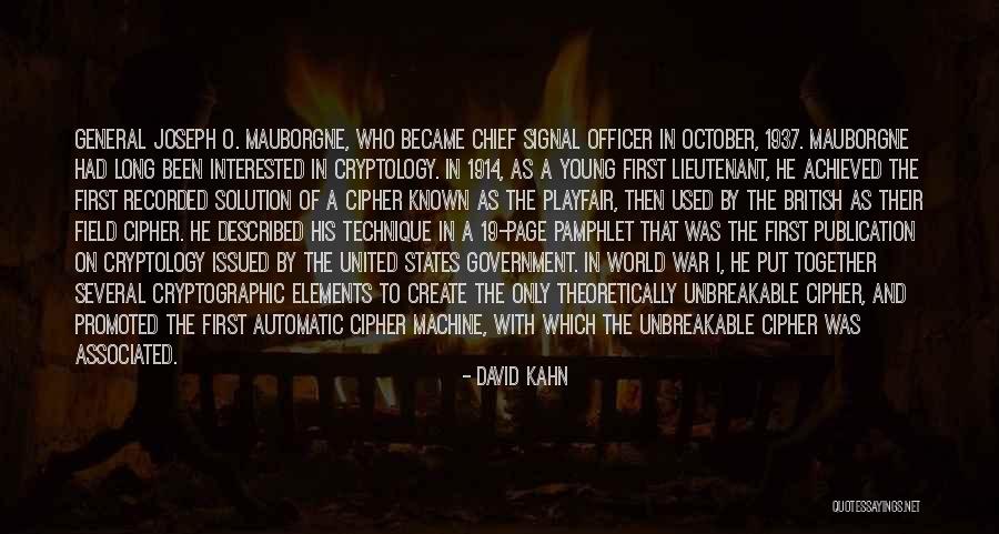 War Radio Quotes By David Kahn War Radio Quotes By David Kahn