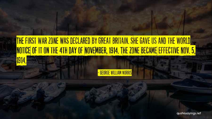 War Zone Quotes By George William Norris