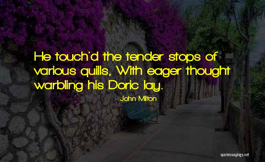 Warbling Quotes By John Milton Warbling Quotes By John Milton