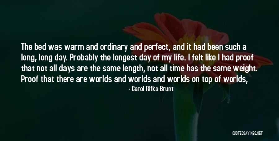 Warm Felt Quotes By Carol Rifka Brunt