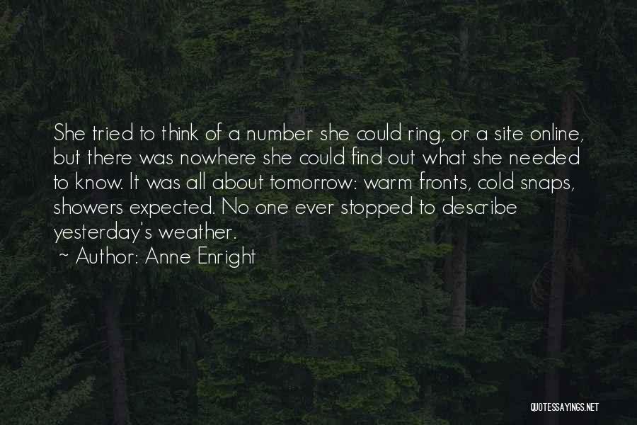 Warm Weather Quotes By Anne Enright