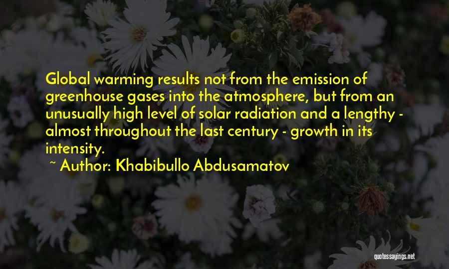 Warming Quotes By Khabibullo Abdusamatov