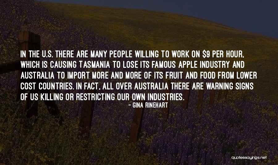 Warning People Quotes By Gina Rinehart Warning People Quotes By Gina Rinehart