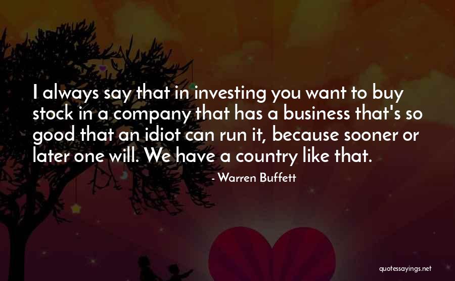 Warren Buffett Stock Quotes By Warren Buffett