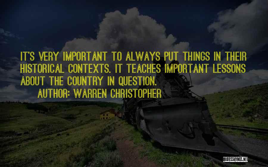 Warren Christopher Quotes 1309180