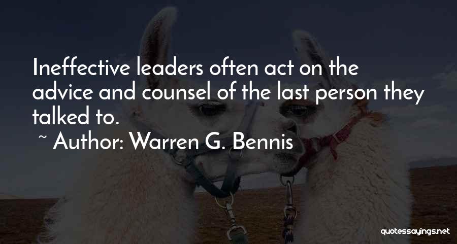 Warren G. Bennis Quotes 412296