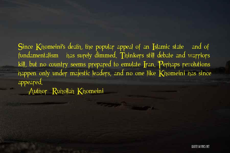 Warriors Death Quotes By Ruhollah Khomeini