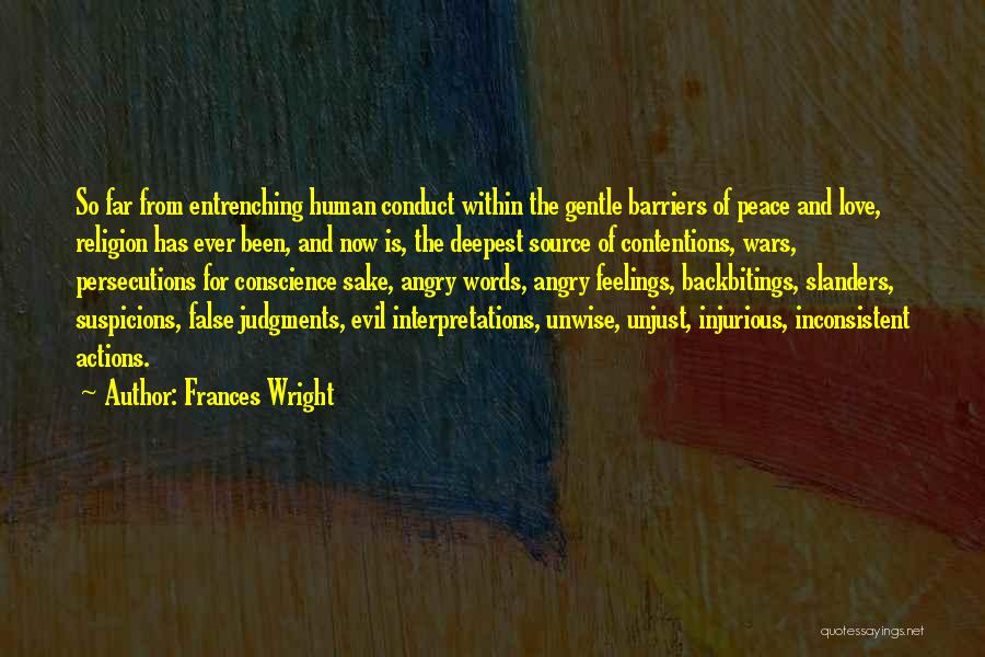 Wars And Peace Quotes By Frances Wright