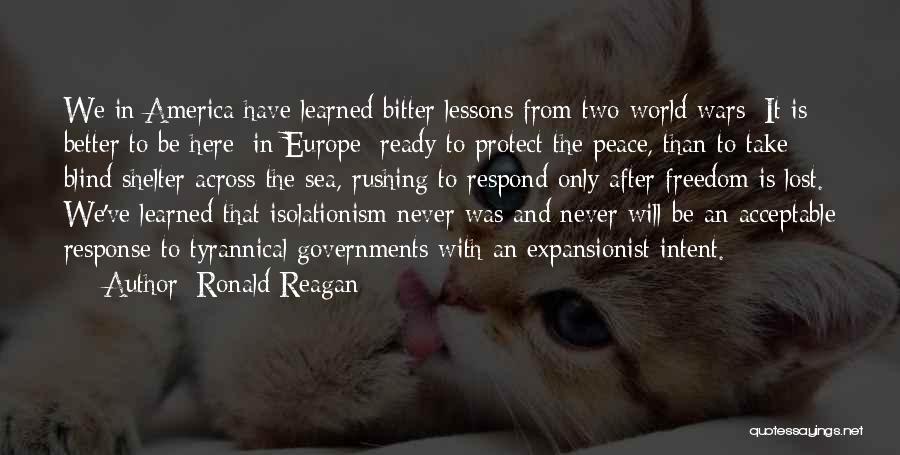 Wars And Peace Quotes By Ronald Reagan