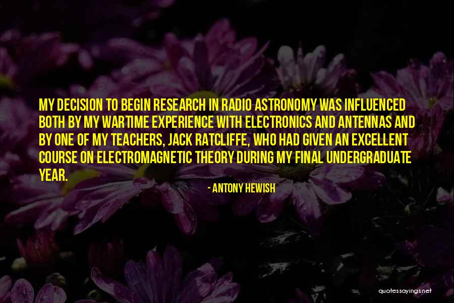 Wartime Quotes By Antony Hewish Wartime Quotes By Antony Hewish