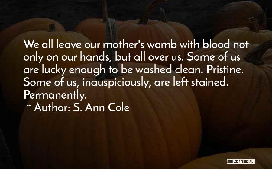 Washed My Hands With You Quotes By S. Ann Cole