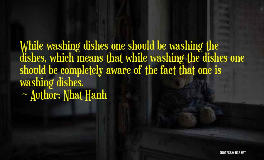 Washing Your Own Dishes Quotes By Nhat Hanh