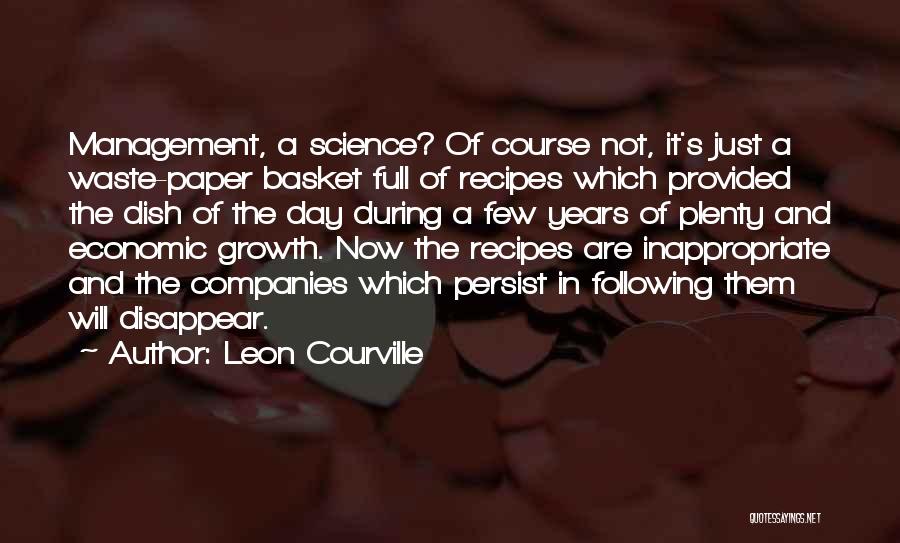 Waste Management Quotes By Leon Courville