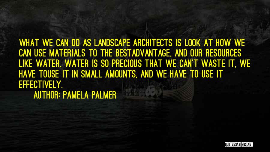 Waste Materials Quotes By Pamela Palmer