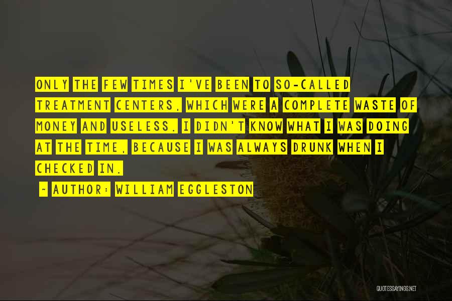 Waste Money Quotes By William Eggleston