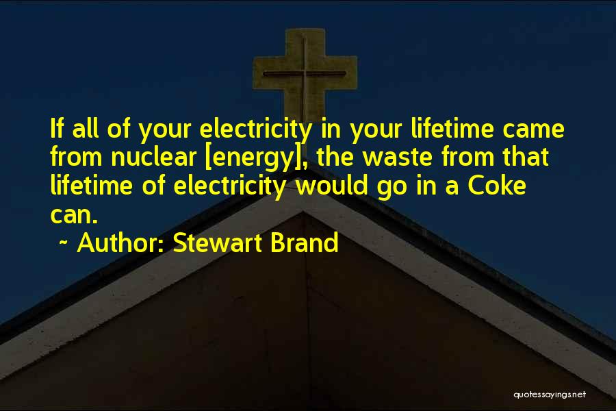 Waste Of Electricity Quotes By Stewart Brand