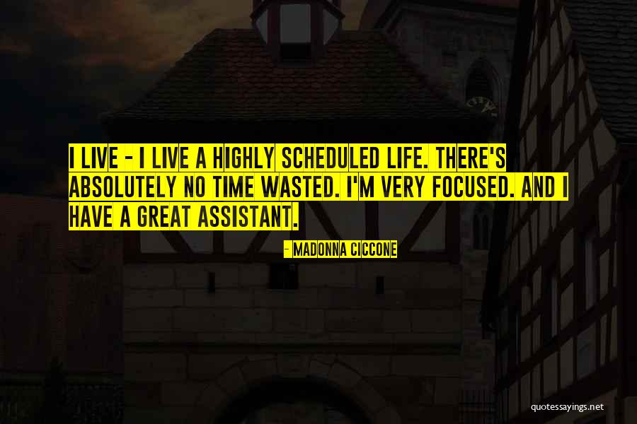 Wasted Life Quotes By Madonna Ciccone Wasted Life Quotes By Madonna Ciccone