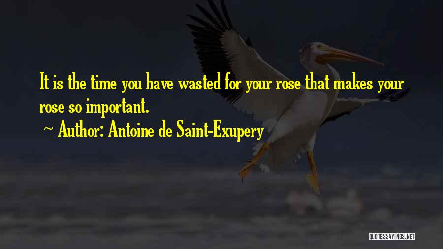 Wasted Time Love Quotes By Antoine De Saint-Exupery