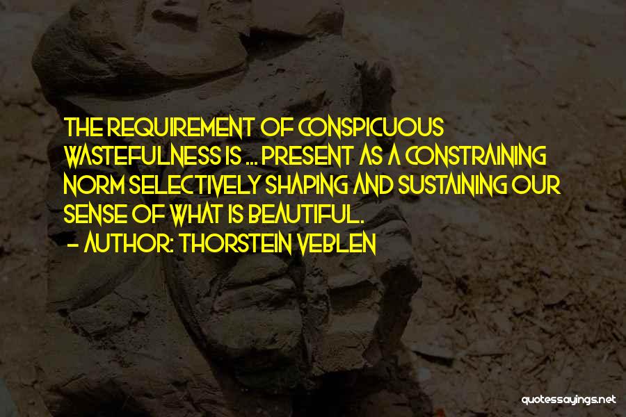 Wastefulness Quotes By Thorstein Veblen