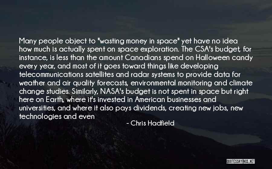 Wasting Money Quotes By Chris Hadfield