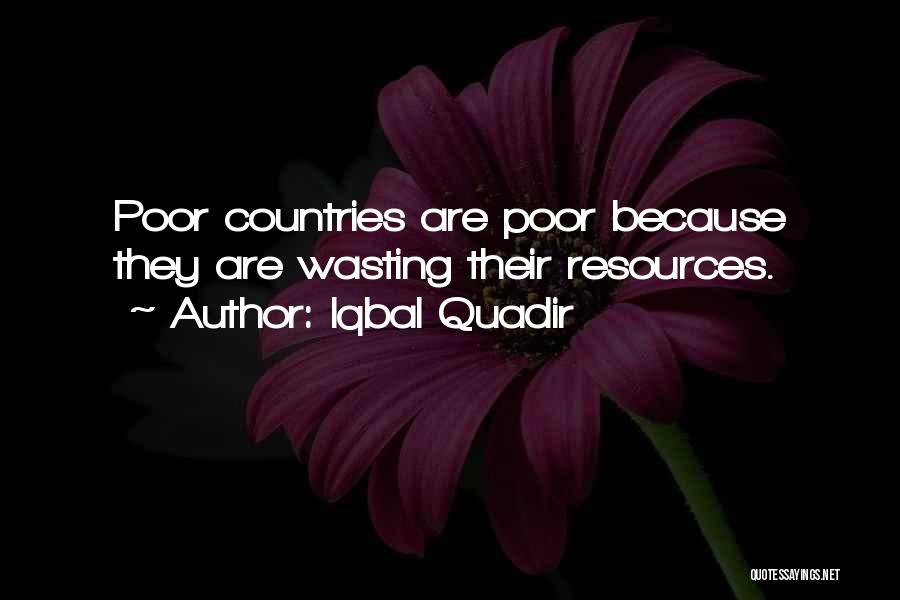 Wasting Resources Quotes By Iqbal Quadir