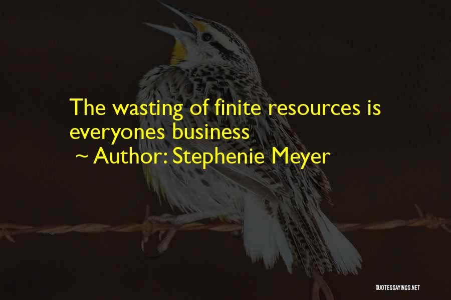 Wasting Resources Quotes By Stephenie Meyer