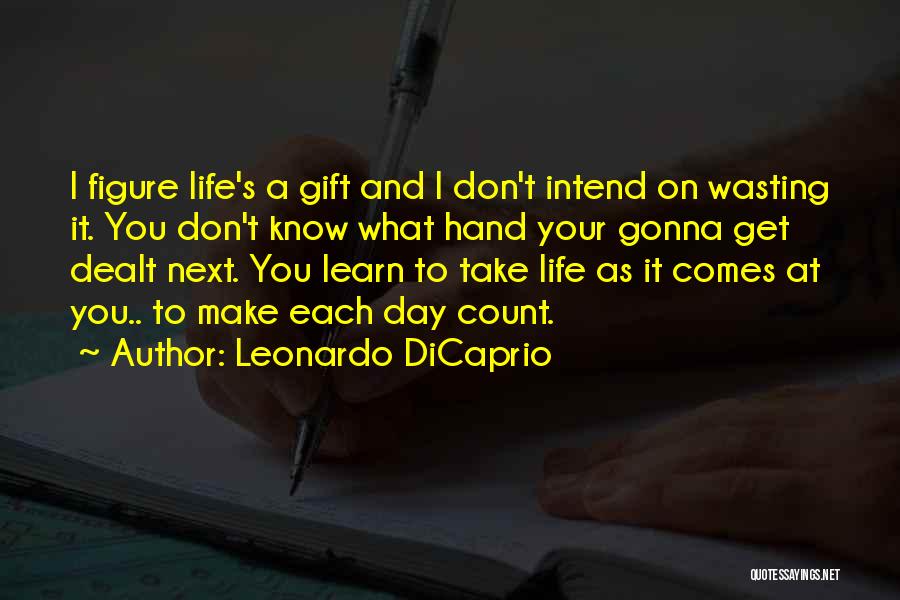 Wasting Your Life Quotes By Leonardo DiCaprio