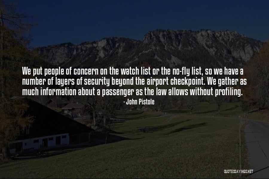 Watch List Quotes By John Pistole Watch List Quotes By John Pistole