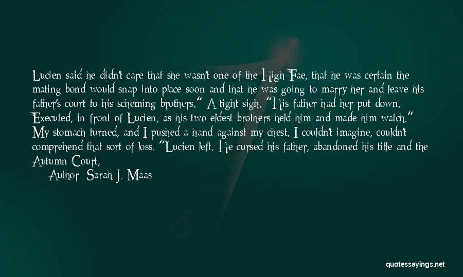 Watch Me Not Care Quotes By Sarah J. Maas