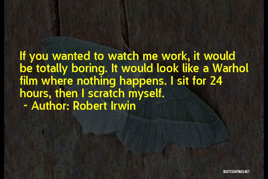 Watch Me Work Quotes By Robert Irwin