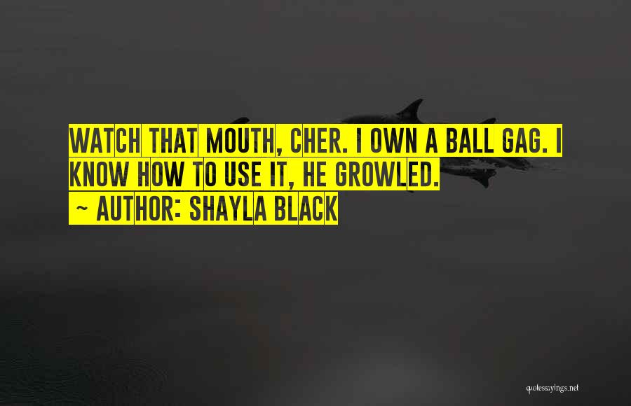 Watch What Comes Out Of Your Mouth Quotes By Shayla Black