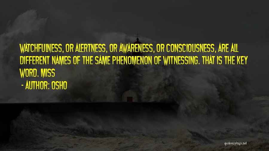 Watchfulness Quotes By Osho