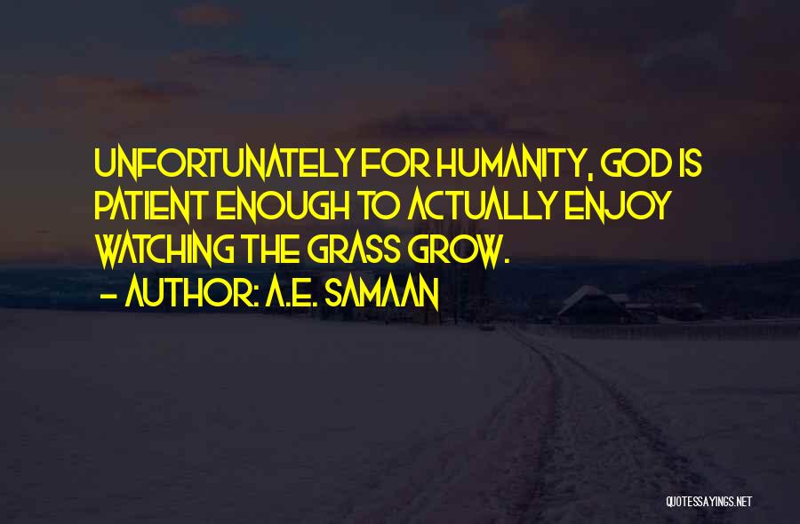 Watching Grass Grow Quotes By A.E. Samaan