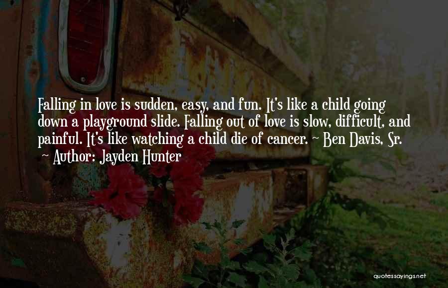 Watching Someone Die From Cancer Quotes By Jayden Hunter